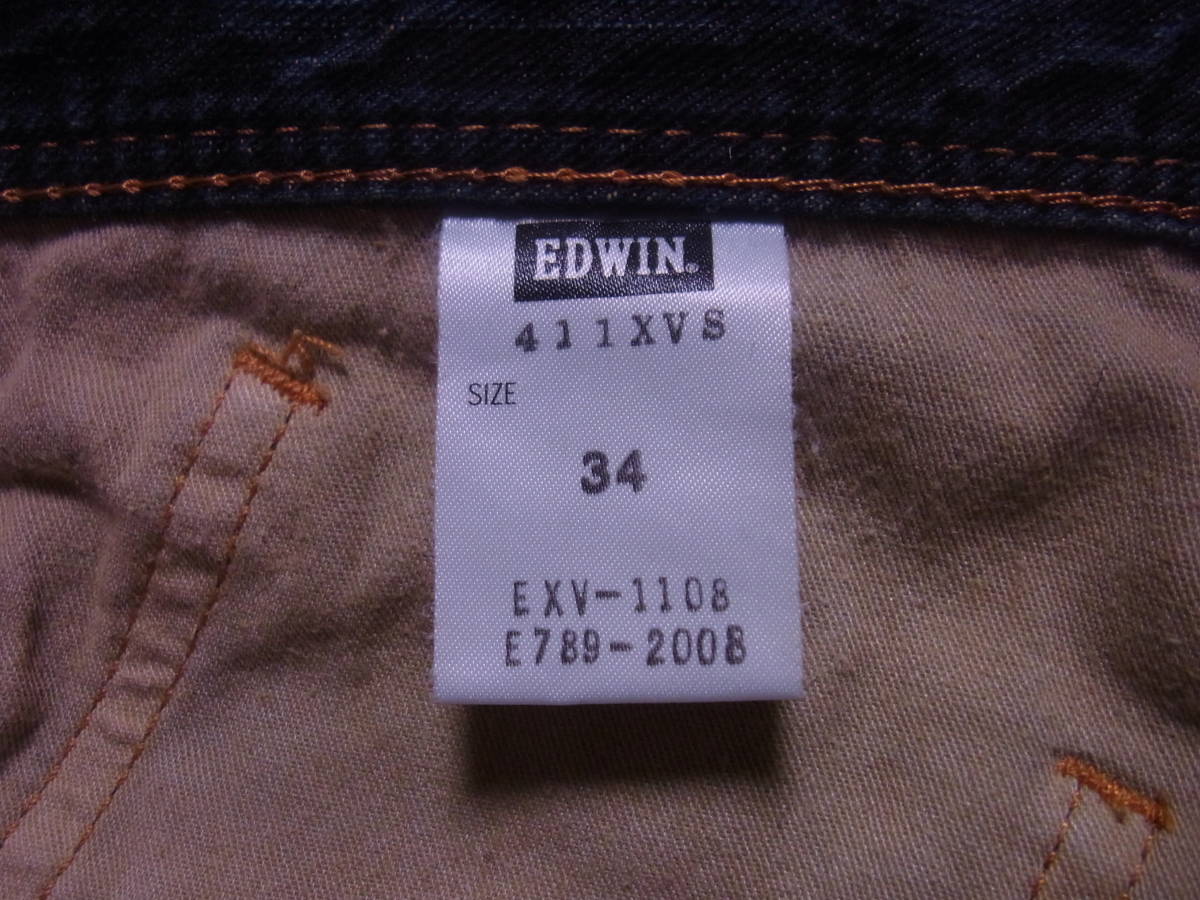 242-72/EDWIN/ Edwin /411XVS/ Denim брюки / джинсы /W34/ подшивка завершено 
