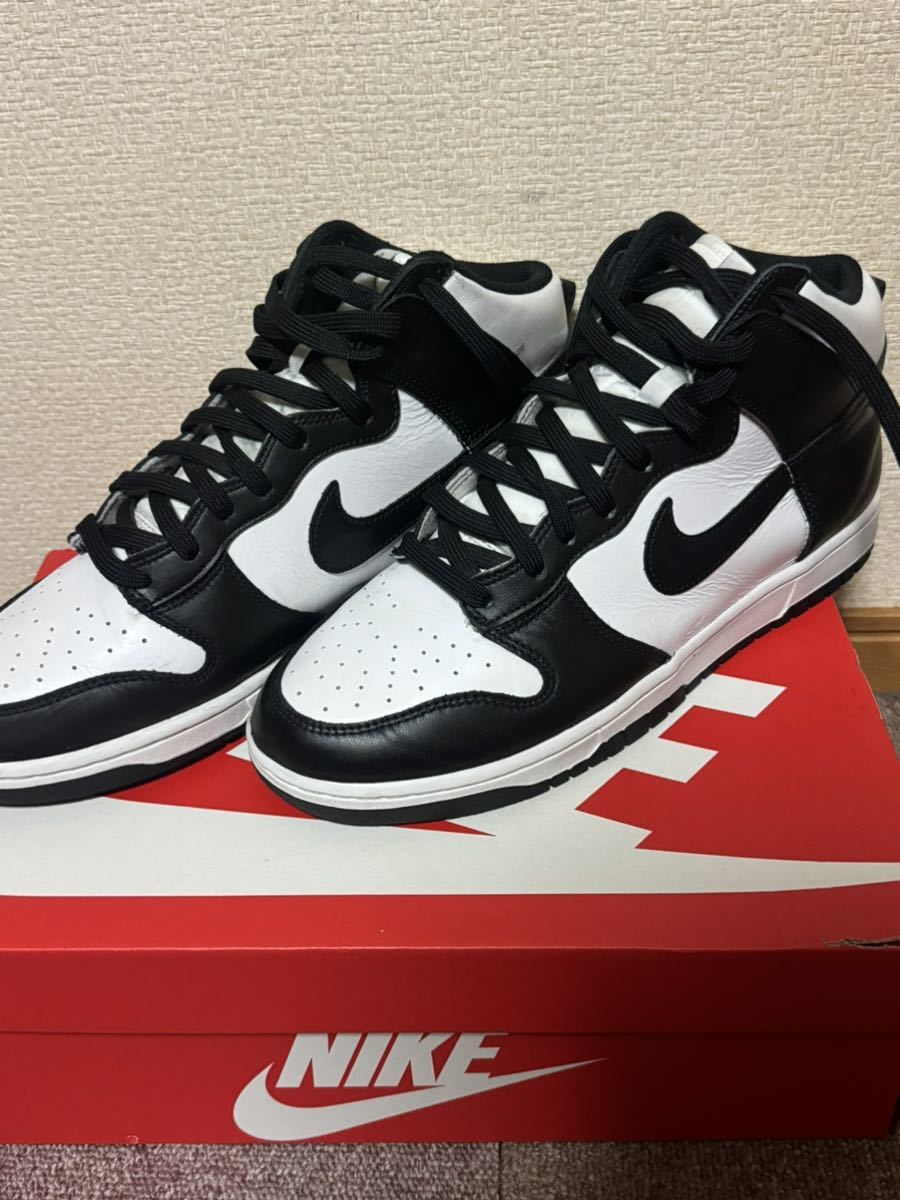 売り切り　NIKE DUNK HI RETRO ナイキ ダンク ハイ レトロ 28.5cm 白黒 パンダ DD1399-105_画像1