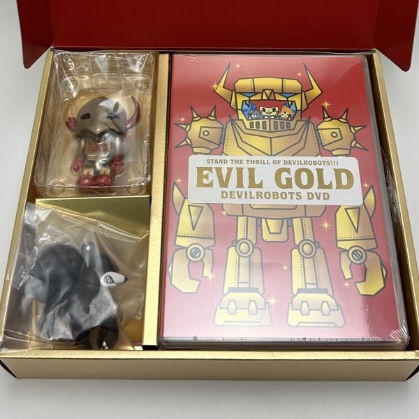 『KYUBRICK キューブリック EVIL GOLD DEVILROBOTS DVD 限定BOX/メディコムトイ』デビルロボッツソフビいどいさむフィギュア_画像1