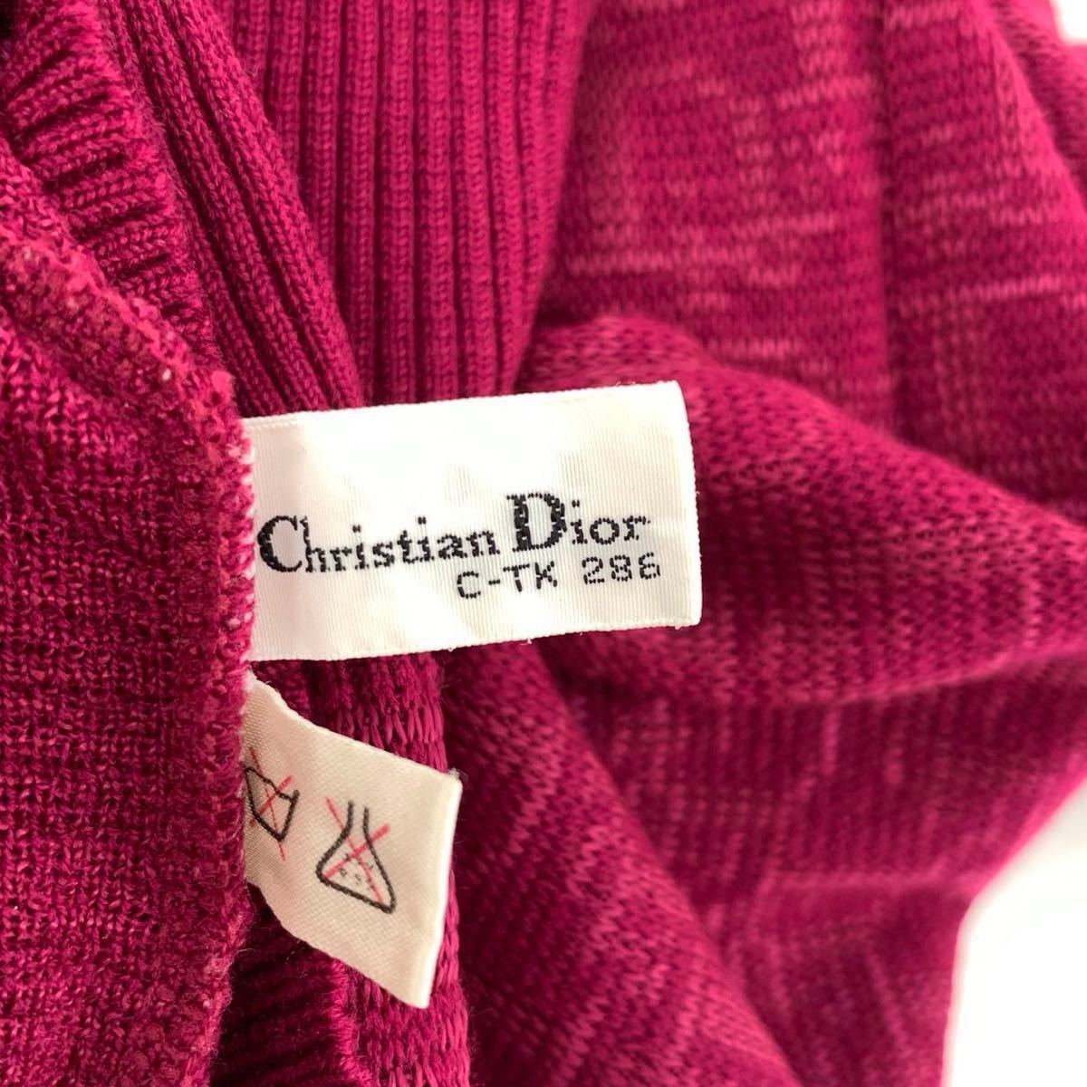 Christian Dior クリスチャンディオール レディース セーター /トップス ブランドロゴ Vネック ニット 長袖 M_画像6