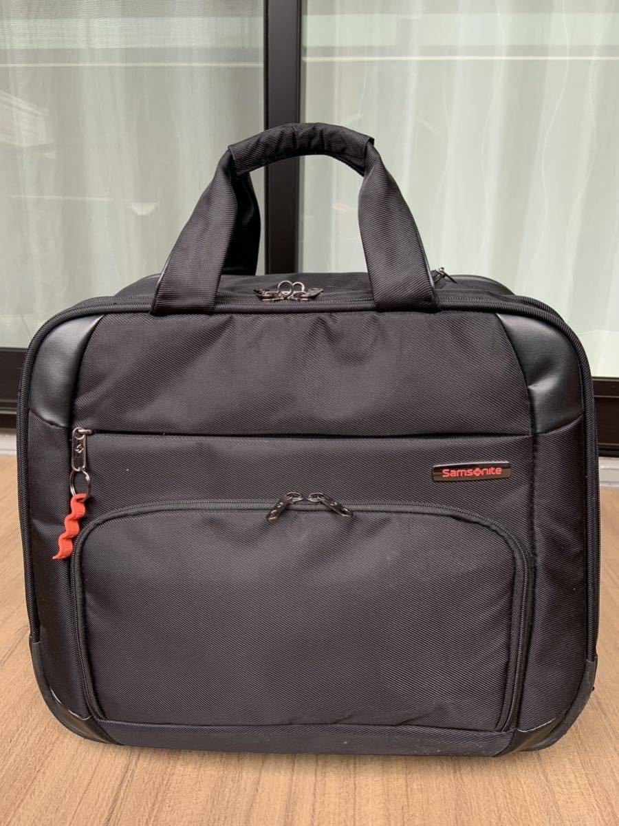 Samsonite◇サムソナイト VATON ROLLING TOTE ローリングトート キャリーバッグ 機内持込可 ブラック_画像2