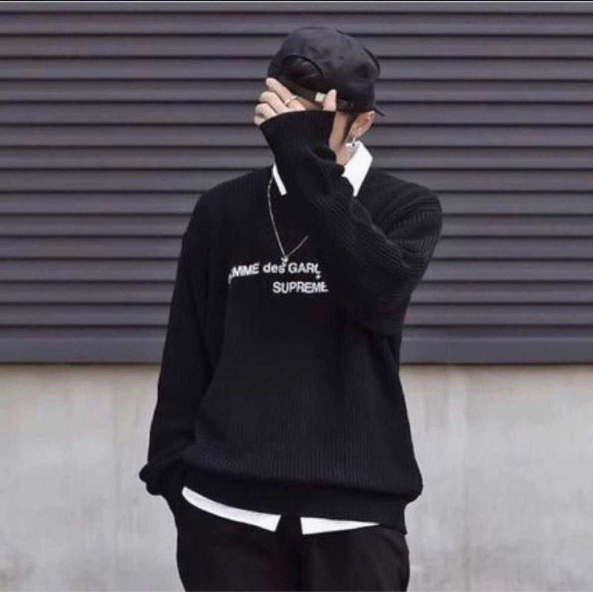 モーガン蔵人着用】Supreme × COMME des GARONS 18aw sweater L モーガン蔵人着用】Supreme × COMME des GARONS 18aw sweater L
