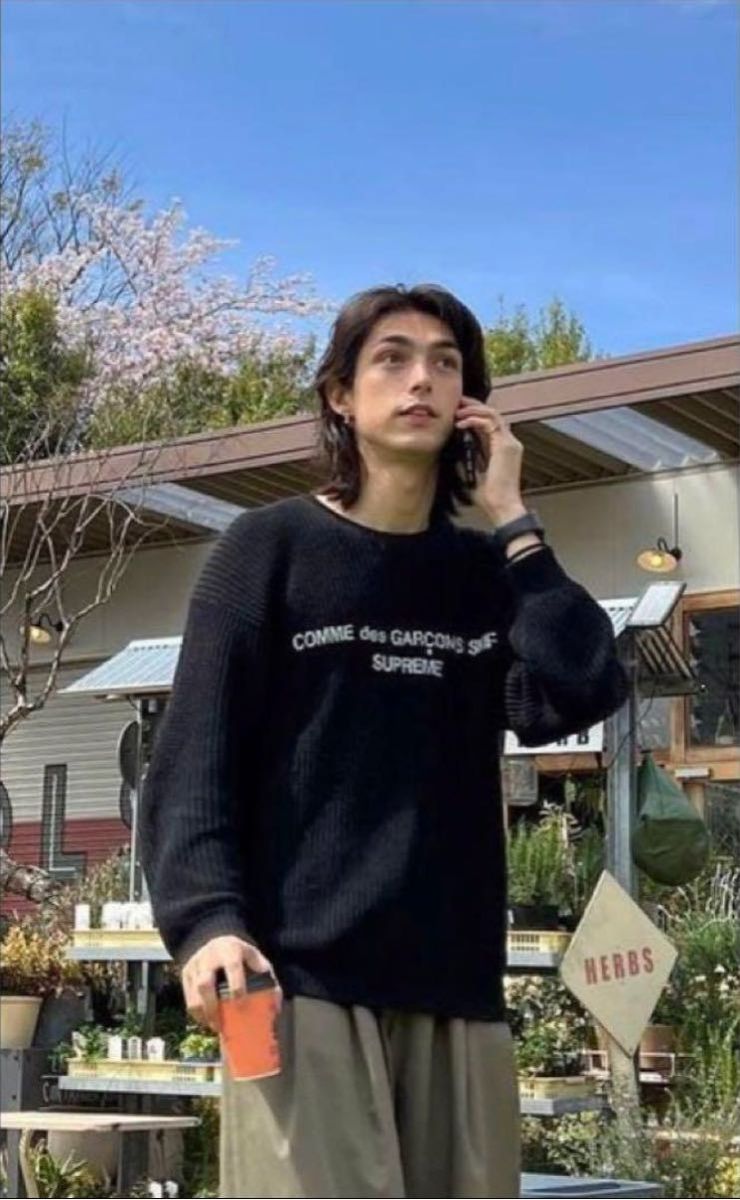 モーガン蔵人着用】Supreme × COMME des GARONS 18aw sweater L モーガン蔵人着用】Supreme × COMME des GARONS 18aw sweater L