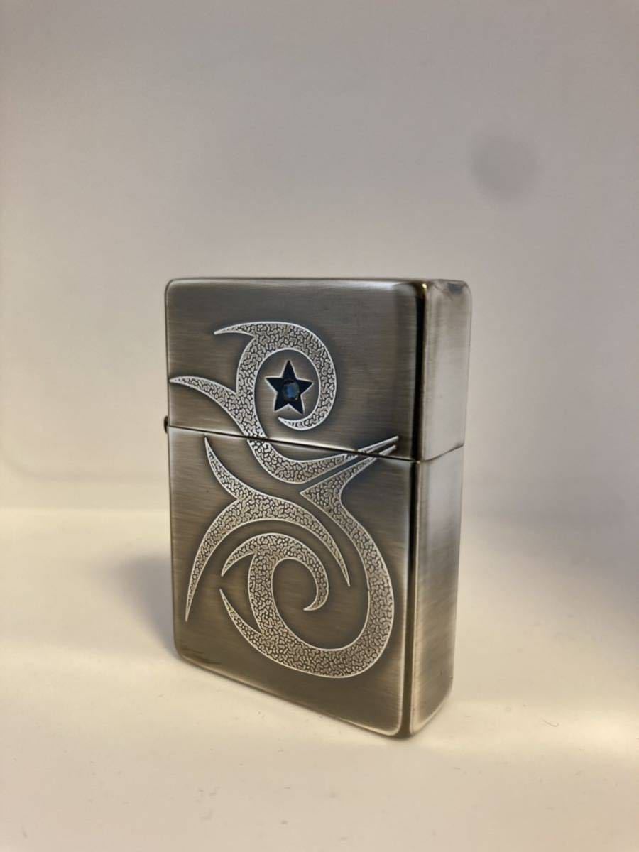 非売品 ZIPPO 1935年 MODEL REPLICA 2008年製、JT Seven Stars, ジッポー JT セブンスター ブルースターストーン付き_画像2