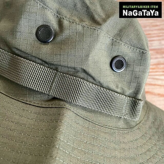 US army type cotton lip Stop cloth b- knee hat Jean gru hat olive L size Solo camp ..