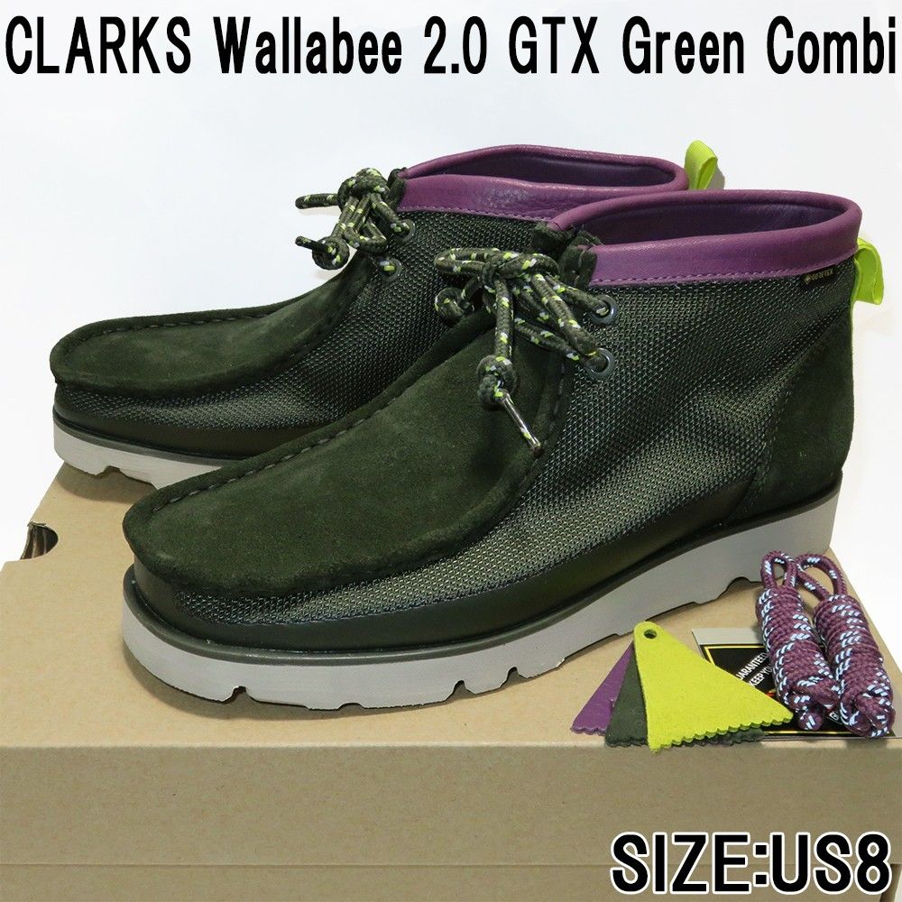 Clarks ワラビー2 GTX コンビブーツ US8 新品同様 定価34,100円 UK7 ゴアテックス クラークス