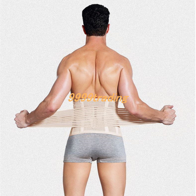 腰用コルセット ベージュ Mサイズ 腰サポーター コスパ抜群 通気性抜群 姿勢矯正 固定 予防 男女兼用 即納 格安の画像2