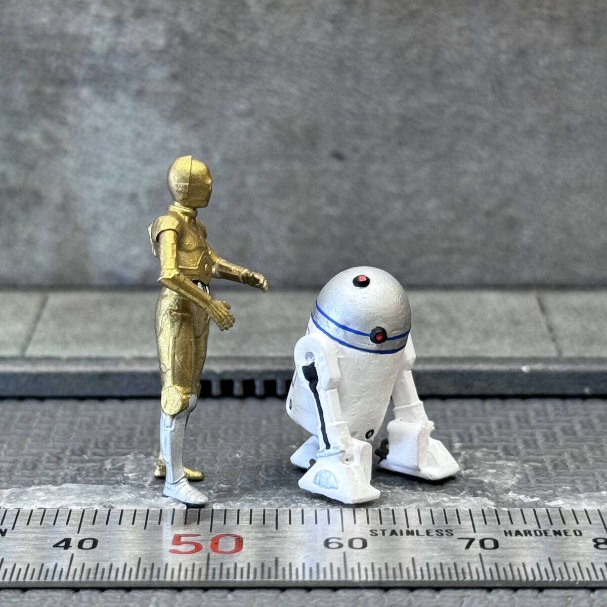 【KS-657】1/64 スケール スターウォーズ R2-D2とC-3PO セット フィギュア ミニチュア ジオラマ ミニカー トミカ_画像2