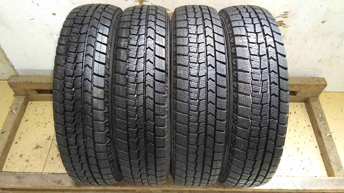 T790 155/80R13 ダンロップ WINTERMAXX WM02 冬タイヤ 溝有り良品 中古売切り4本SET 法人向け送料安_画像1