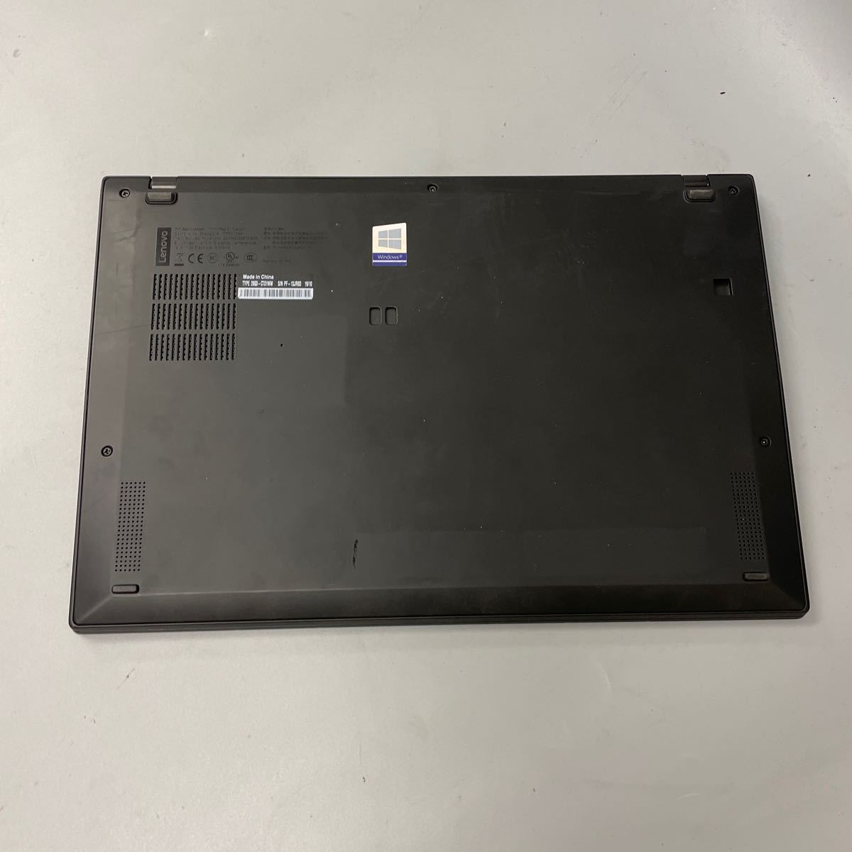 JXJK4062 【ジャンク】Lenovo ThinkPad X1 Carbon /Core i7-8565U 1.80GHz/ メモリ:16GB /動作未確認/BIOS確認済/パスワードあり_画像9