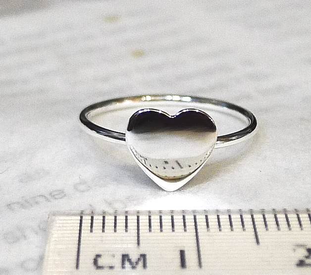 SR1592 ring silver 925. ring 11 number Heart free shipping 