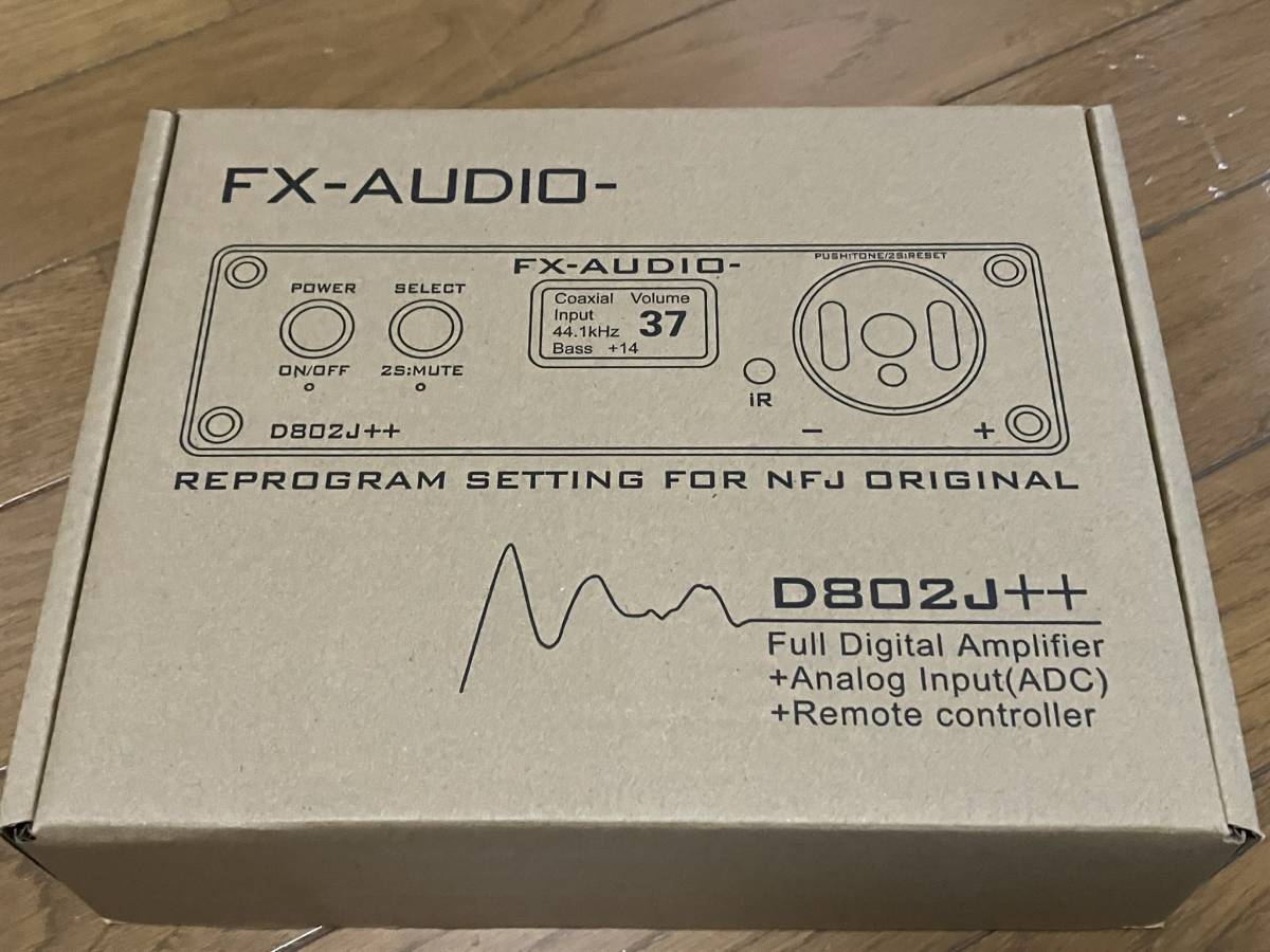 FX-AUDIO- D802J++ ブラック デジタル3系統24bit/192kHz対応+アナログ1系統入力 STA326搭載 フルデジタルアンプ USB 光 オプティカル 同軸_画像3