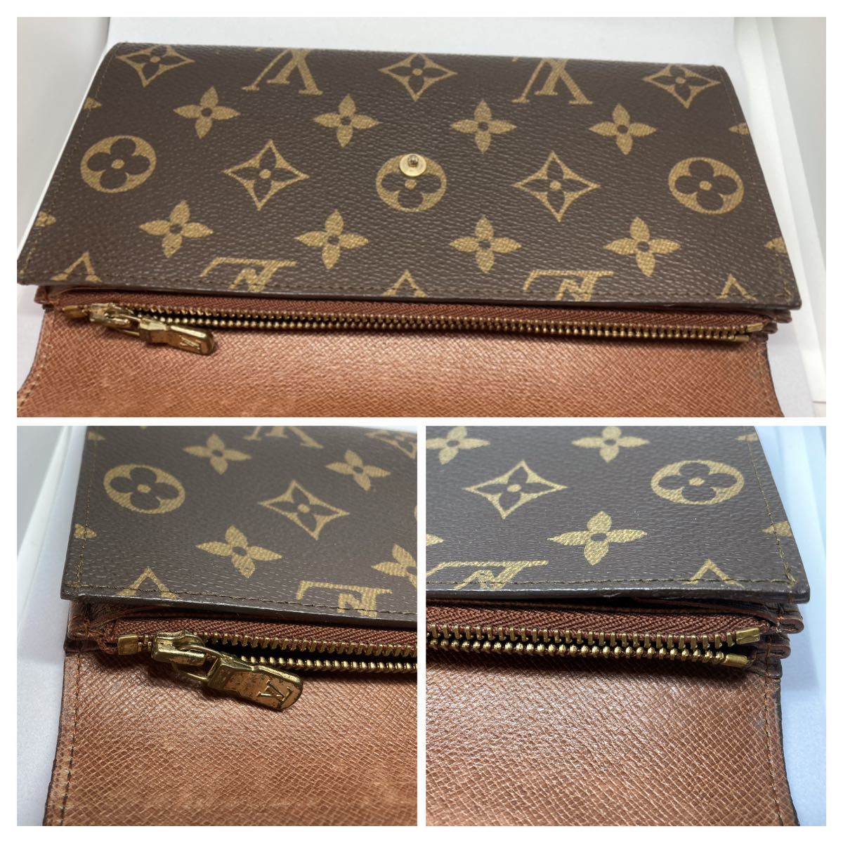 美品 LOUIS VUITTON ルイヴィトン ポシェットポルトモネクレディ モノグラム M61725 財布 本物_画像6