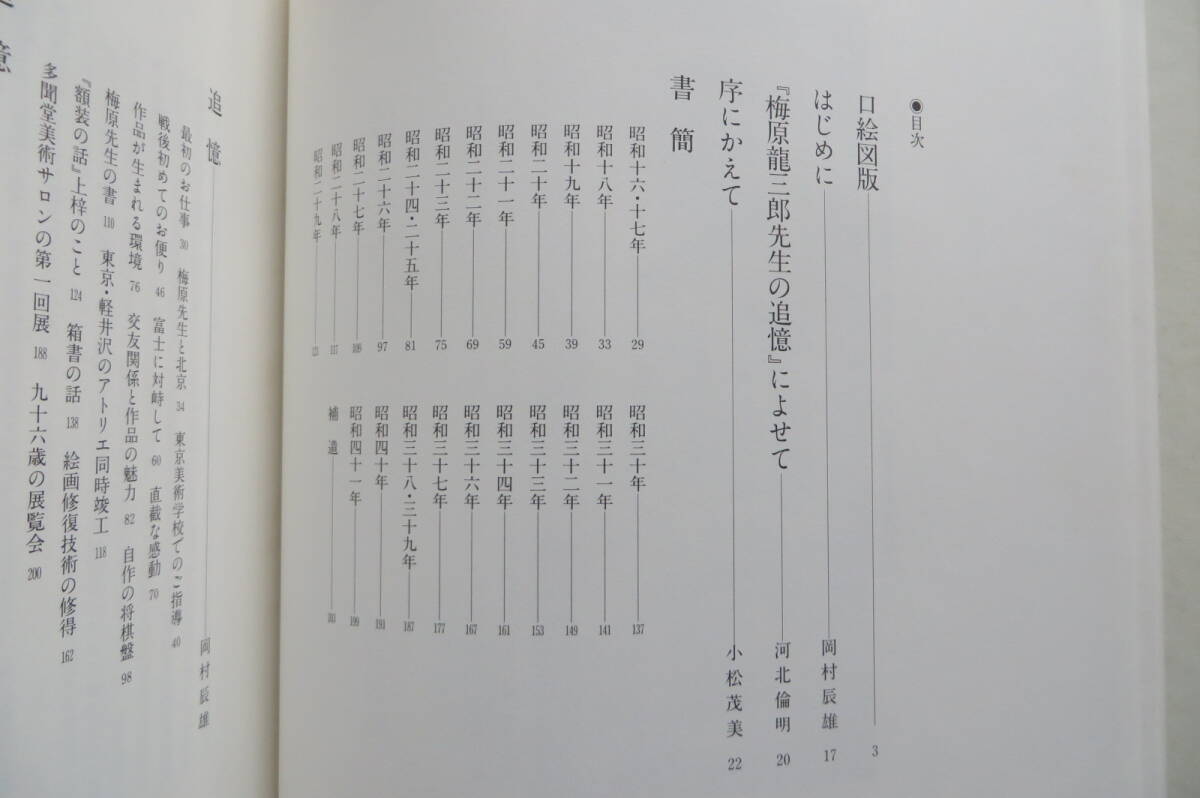 584 書簡集 ★ 梅原龍三郎先生の追憶 ★ 岡村多聞堂 ★ 創業65周年記念出版★平成7年　シミ、外函に書込み有 最終出品_画像7