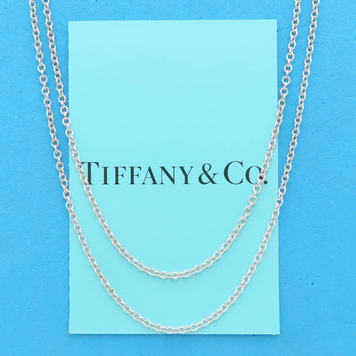 【送料無料】 美品 Tiffany&Co. ティファニー ロング シルバー ネックレス チェーン AG925 SV 78cm HT32