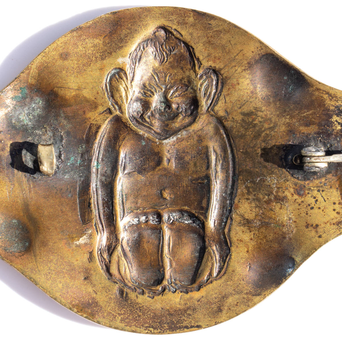 ★Vintage Billiken brass brooch_画像7