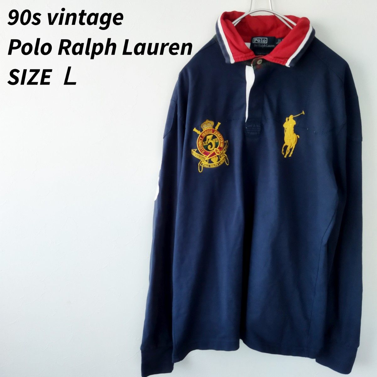 90s vintage　Polo Ralph Lauren ポロラルフローレン　 長袖ポロシャツ