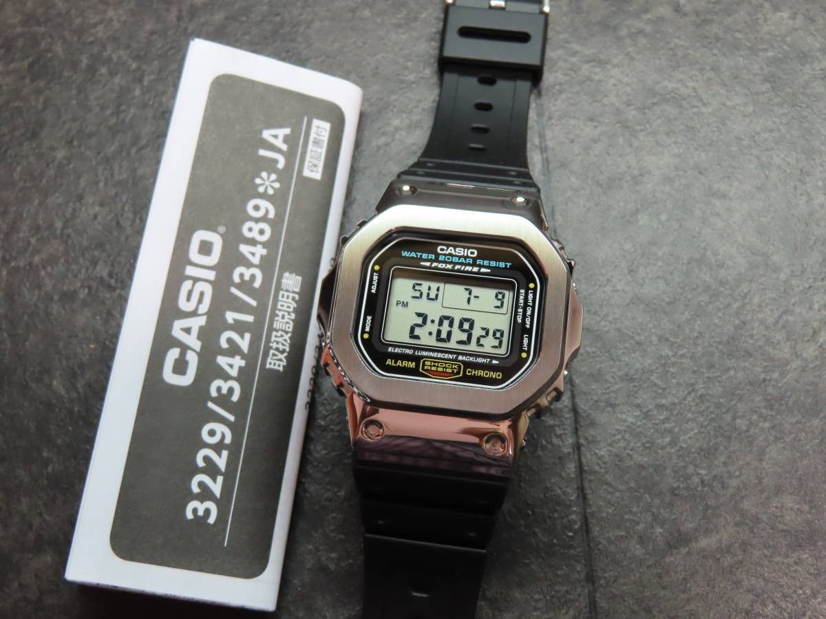 カシオ/CASIO G-SHOCK/Gショック●DW-5600【シルバー メタル】カスタム 国内モデル※時計本体付き