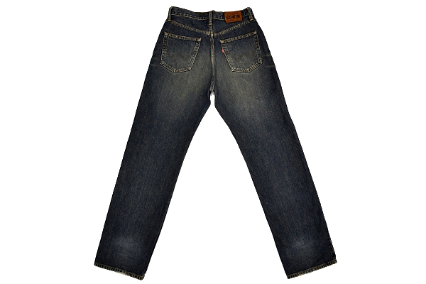 J-9880*EDWIN Edwin X-JEANS 405* производство конец снят с производства модель сделано в Японии Vintage обработка темно синий индиго TAB Denim распорка джинсы W31