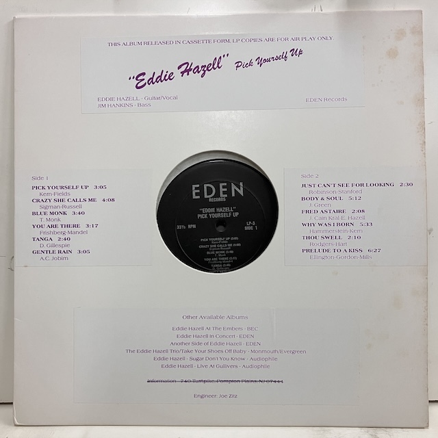 ●即決LP Eddie Hazel / Pick Yourself Up Lp3 j40139 米オリジナル エディ・ヘイゼル_画像1