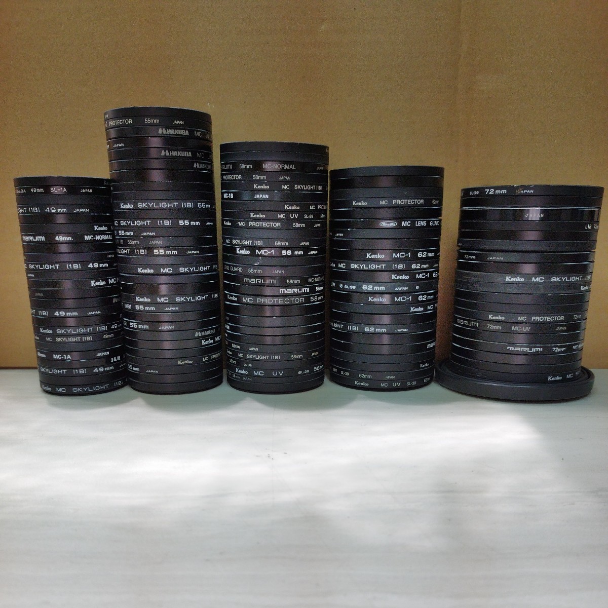 1円スタートレンズフィルターまとめて49mm 55mm 58mm 62mm 72mm