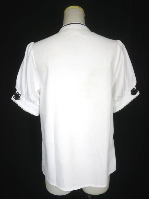 Favorite パフスリーブ チャイナボタン 立ち襟ブラウス / 半袖 シャツ フェイバリット [B59527]の画像2