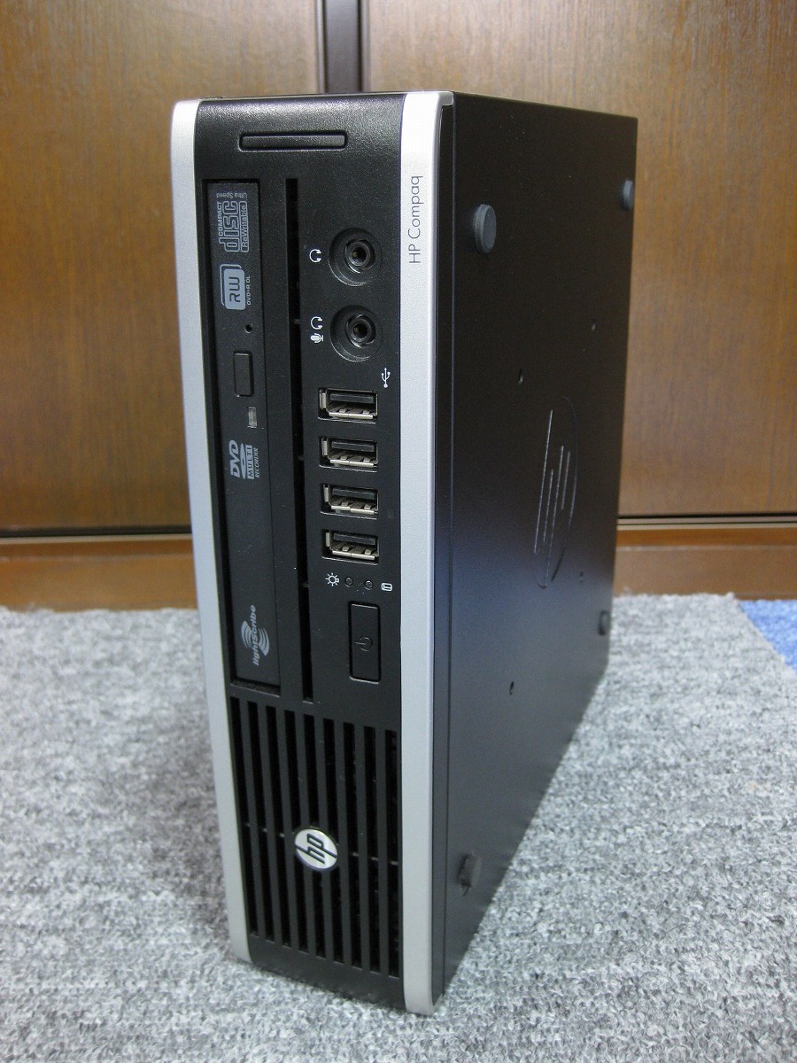 HP Compaq 8200 Elite Ultra-Slim Desktop Core i5-2400S/ 8GB/ 320GB/ Win10Pro　動作品_画像1