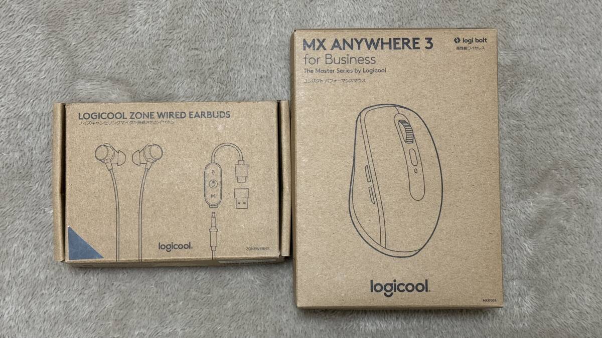 Logicool ロジクール ZONE WIRED EARBUDS MX ANYWHERE 3 FOR BUSINESS グラファイト 2点セット 美品_画像10