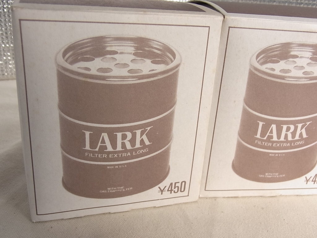 未使用 当時物 LARK ラーク 缶 灰皿 箱付 2個まとめて_画像6