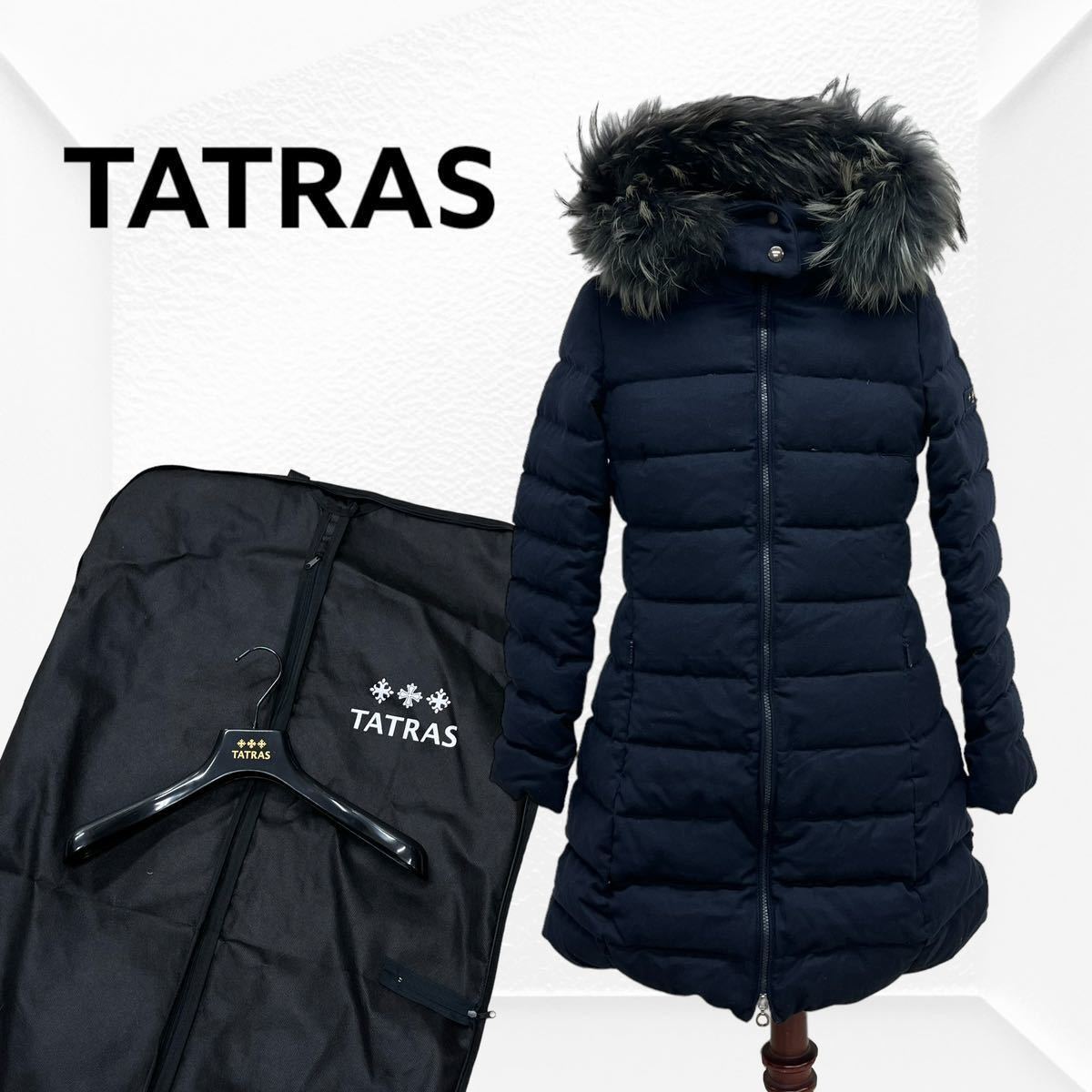 ガーメントハンガー付き TATRAS タトラス 19AW LAVIANA ラヴィアナ ウール ポーランドラクーンファー フード付 ダウンコート LTA20A4571