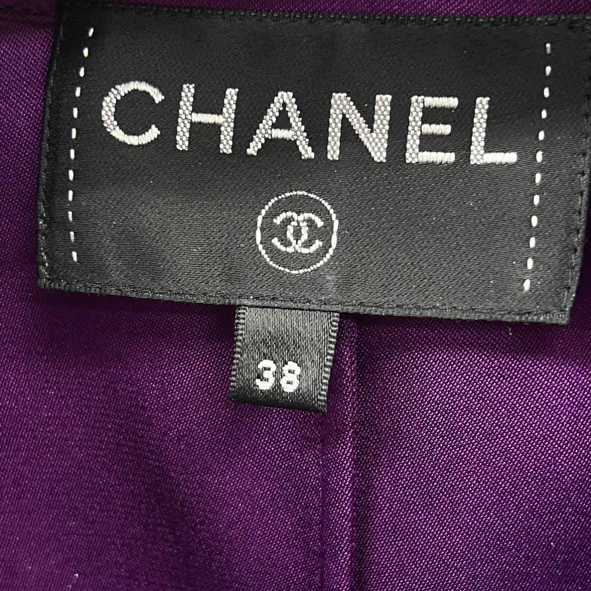 高級 CHANEL シャネル P73057 2022年プレフォールコレクション ランウェイ着用 ココボタン ショート丈 シルクジャケット_画像6