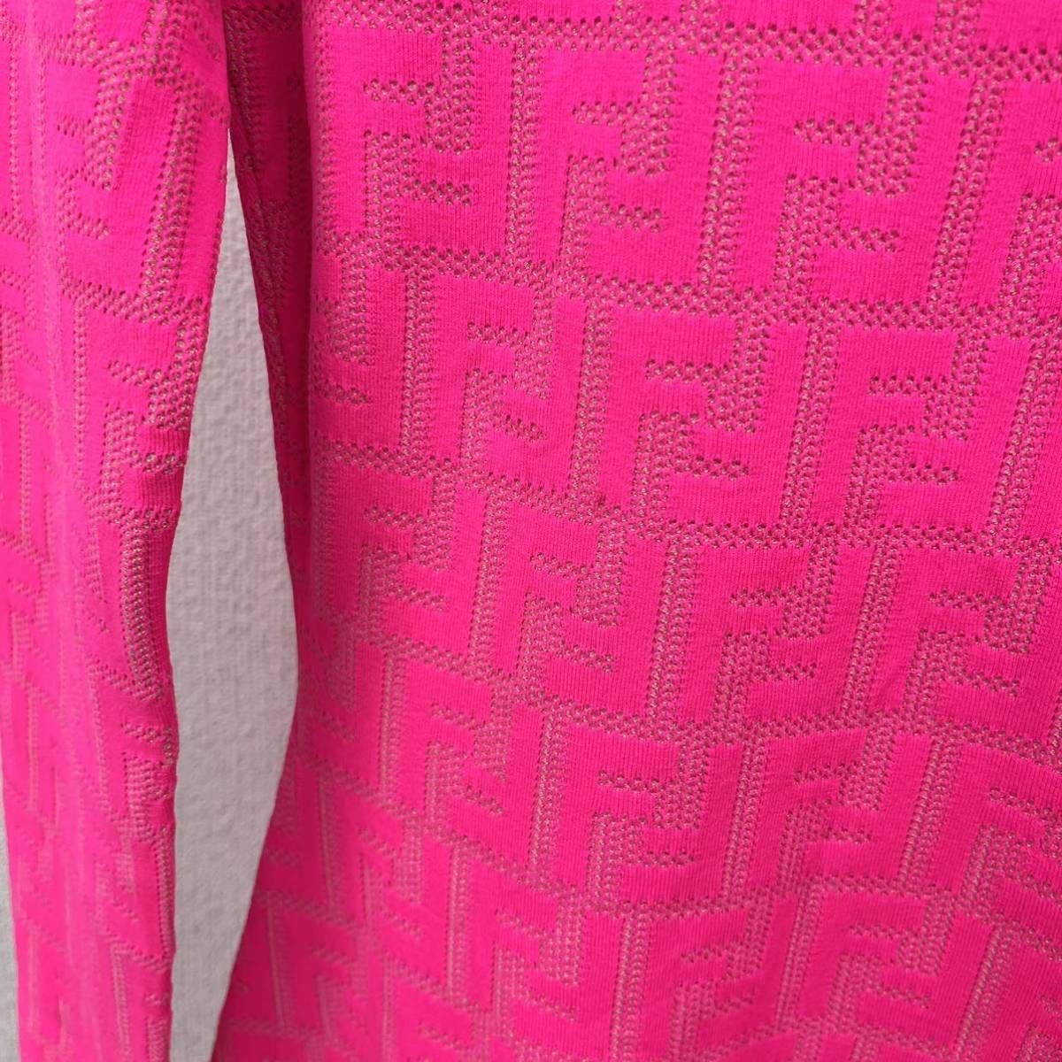 FENDI×Nicki Minaj Fendi ni key *mina-ju collaboration FENDI Prints On FF Zucca tight knitted One-piece FZD816 AAEL