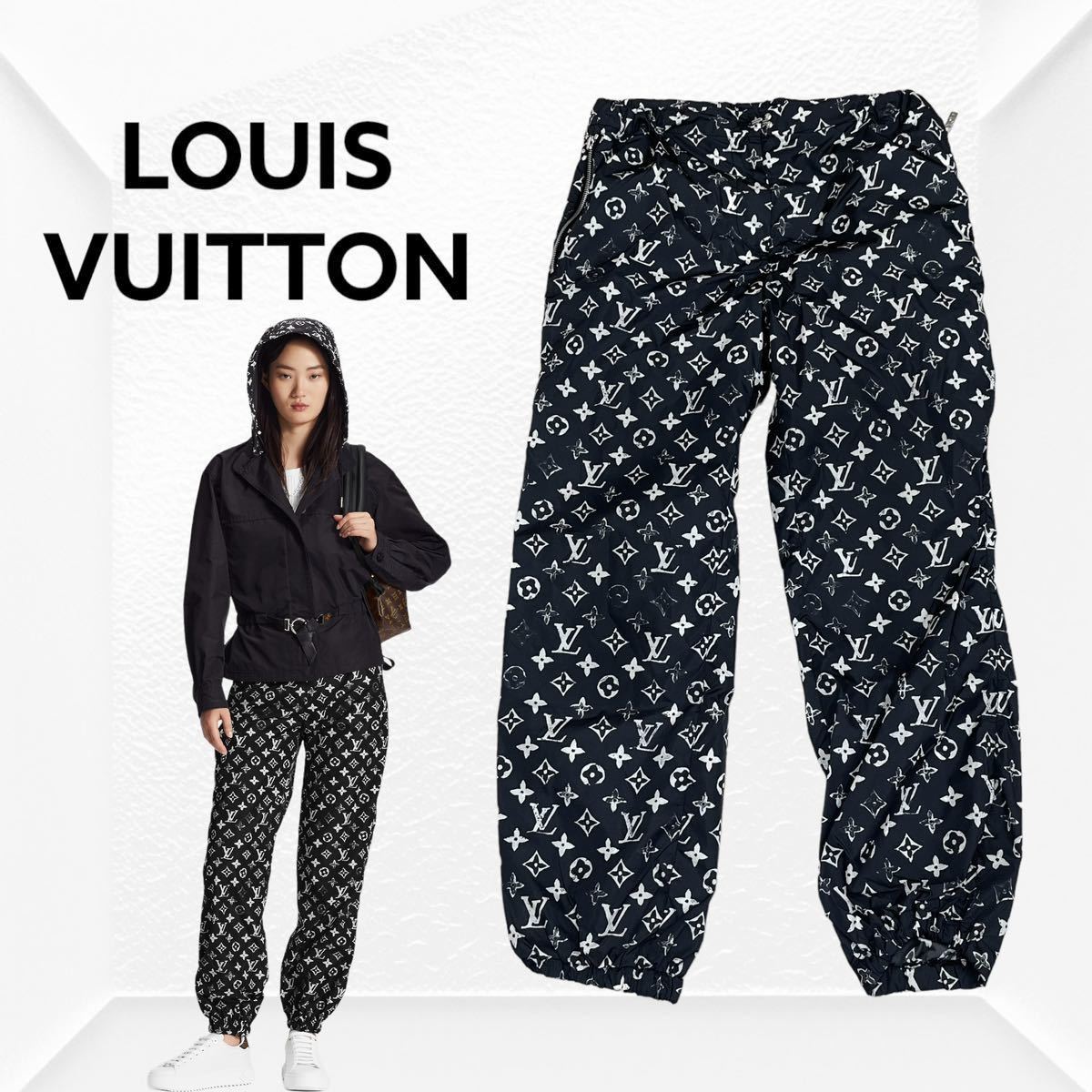 定価281600円 LOUIS VUITTON ルイヴィトン 19AW ステンシルエフェクトモノグラムジョギングパンツ FHPA29 DFU_画像1