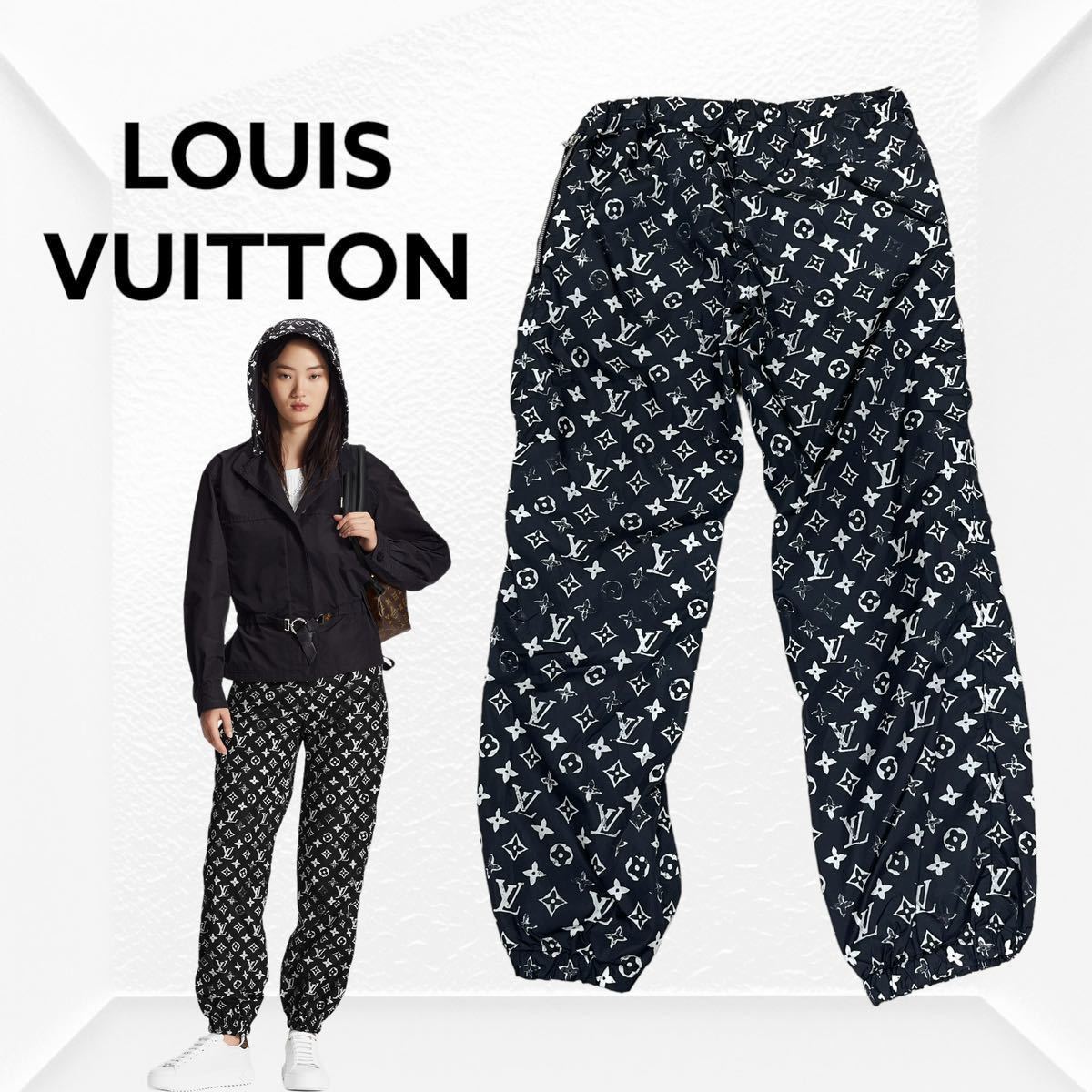 定価281600円 LOUIS VUITTON ルイヴィトン 19AW ステンシルエフェクトモノグラムジョギングパンツ FHPA29 DFU_画像2