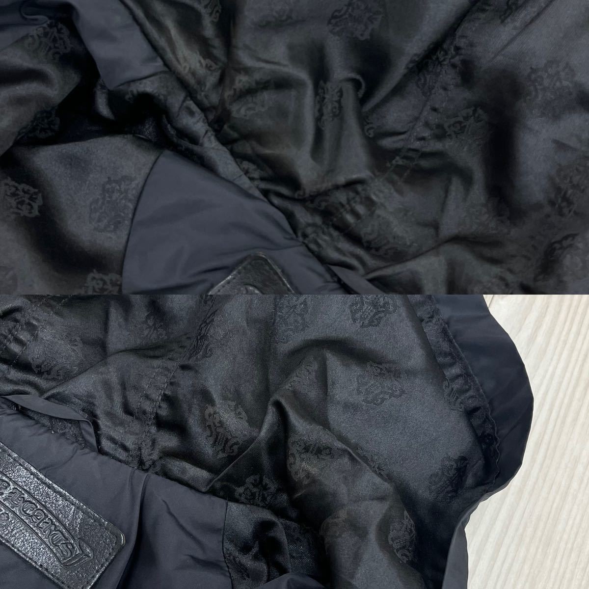 CHROME HEARTS クロムハーツ DEGENERATE NYLON JACKET BSフレアパッチ ダガージップ レザー切替 フーデッド ナイロンジャケット メンズ_画像10