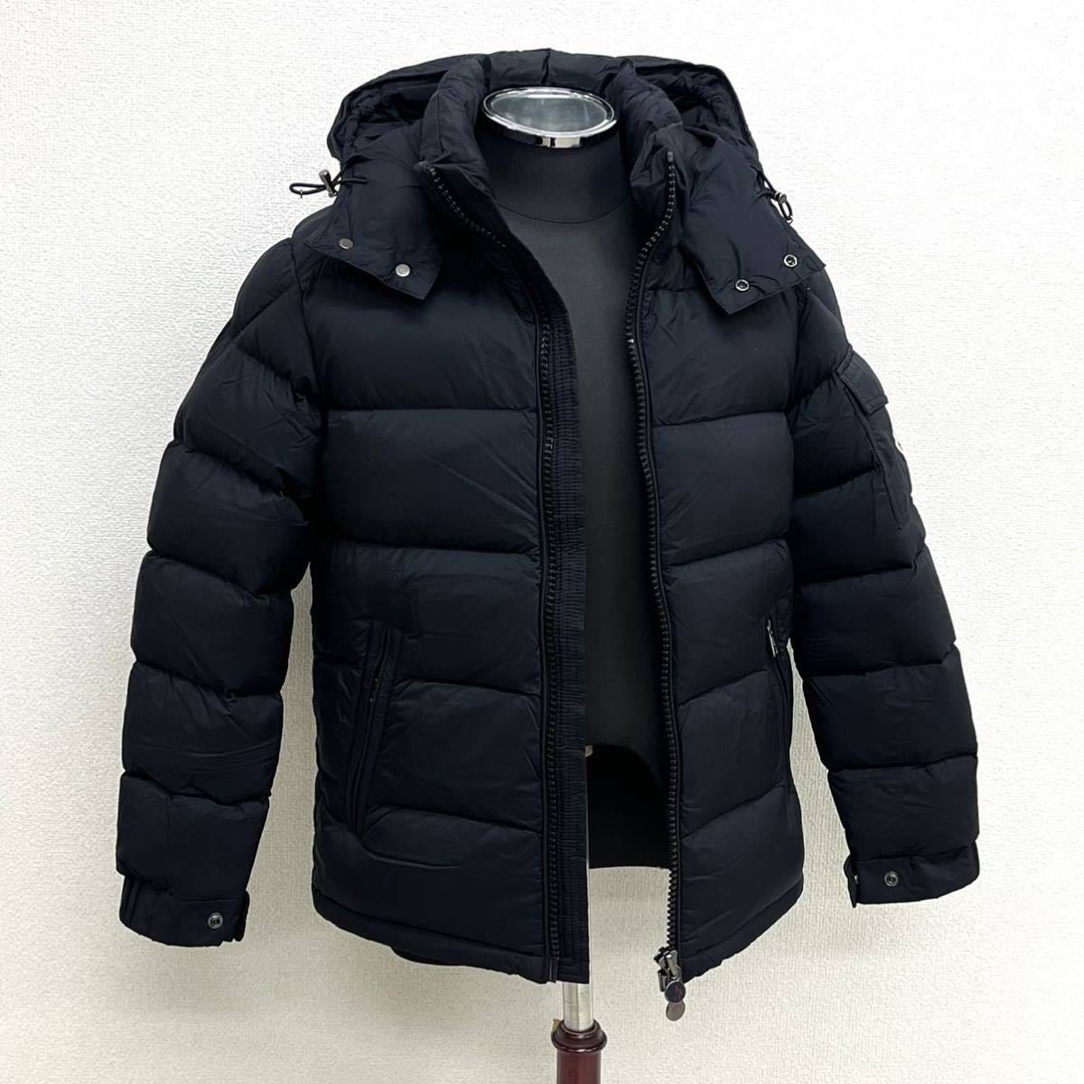 国内正規品 MONCLER モンクレール 20aw MAYA ナイロン 袖ワッペン フード付き ダウンジャケット メンズ 1A536-00-53333_画像3