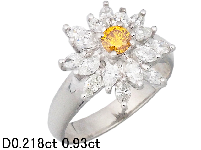 【楽天スーパーセール】 音羽屋■ ダイヤモンド/0.218ct 仕上済【中古】 ソーティング付き 14号 リング プラチナ Pt900 0.93ct プラチナ台