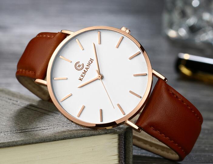 超薄型 6.5 ミリメートル腕時計メンズエレガントなファッション KEMANQI 腕時計簡単なビジネスの男性クォーツ時計ローマ男性男性時計リロ_画像2