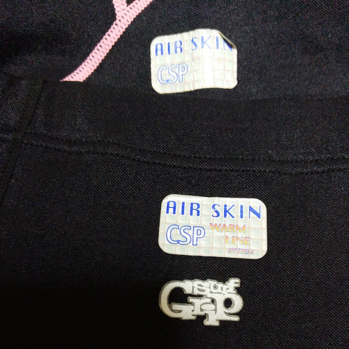 SurfGrip AIR SKIN CSP WARM LINE SYSTEM HOT CAPSULE ウエットスーツ インナー 上下セット レディース S 保温 トップス ボトムス トレンカ_上下ともAIRSKIプリントに浮きあり