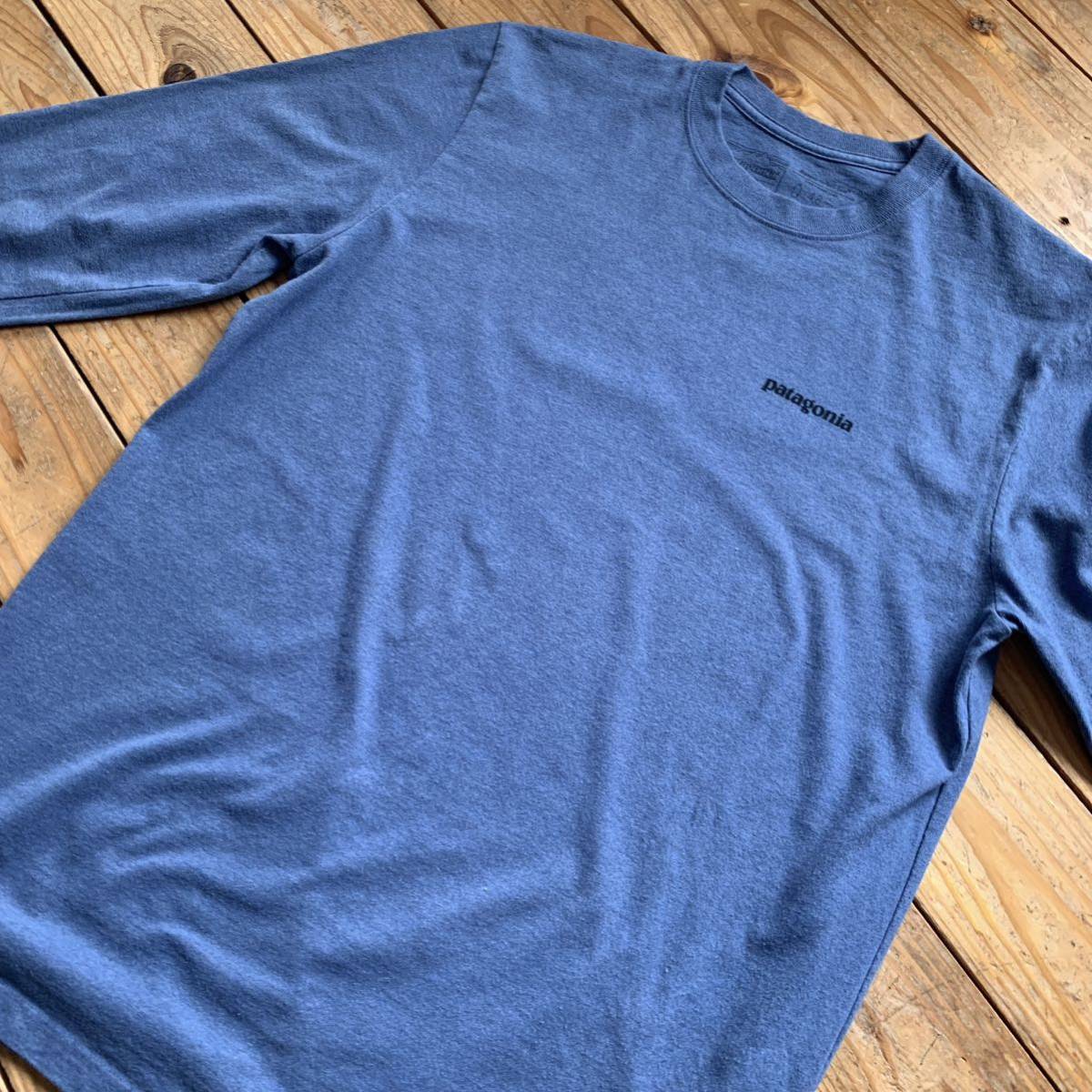 USA古着 パタゴニア patagonia 長袖Tシャツ メンズ Mサイズ ロンT アウトドア バックプリント 胸ロゴ レギュラーフィット アウトドア T2356_画像10