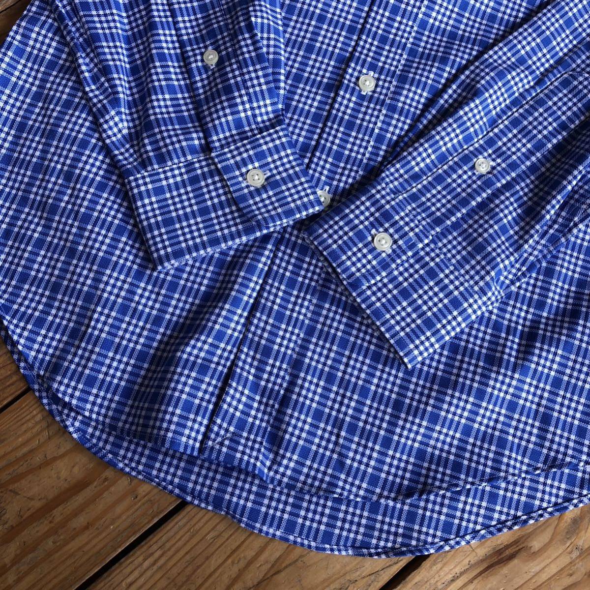 新品 ラルフローレン RALPH LAUREN 長袖チェックシャツ メンズ Sサイズ ギンガムチェック ブロック ブルー タグ付き未使用品 T2359の画像10