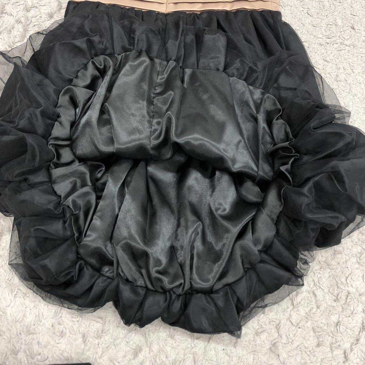 Noble Spick & Span ノーブル スピックアンドスパン タグ付 定価¥22.000 ドレス ワンピース パーティー 二次会 ピンクベージュ×ブラック_画像7