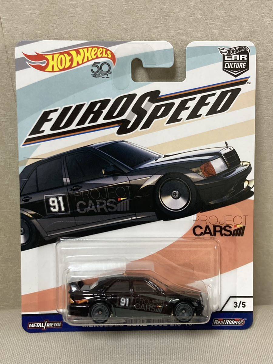 即決有★HW hotwheels ホットウィール EURO SPEED MERCEDES BENZ 190E 2.5-16 ユーロスピード メルセデスベンツ★ミニカー 数量2_画像1