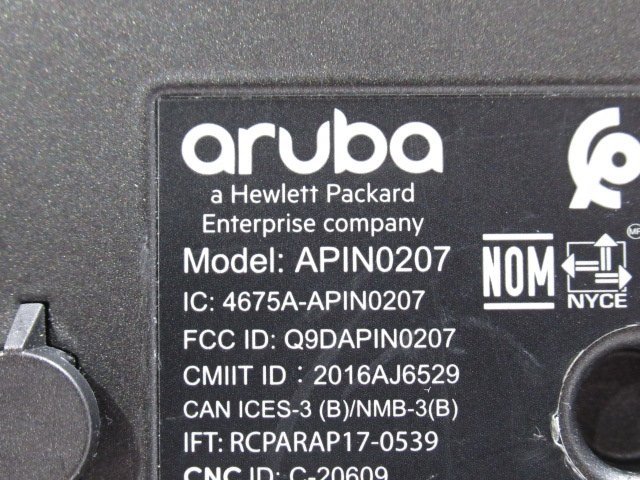 Ω 新D 0191♪ 保証有 Aruba APIN0207 IAP-207-JP 無線LAN中継アクセスポイント 18年製 PoE対応 本体のみ_画像4