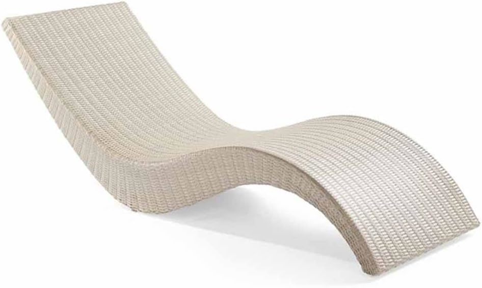 Reshare Synth tik rattan sun lounge .- garden chair garden furniture sun bed outdoors furniture white 