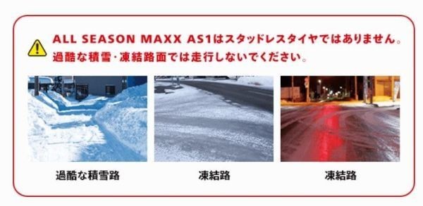 ダンロップ ALL SEASON MAXX AS-1 205/55R17 95H XL 【１本】 2023年製～ 新品 正規品 倉庫保管 オールシーズンマックス４本送料込77200円_画像3