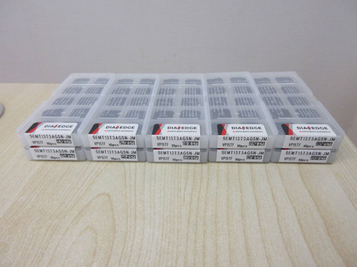 24017 新品 未使用 MITSUBISHI MATERIALS DIAEDGE SEMT13T3AGSN-JM VP15TF チップ 四角形 10個入り 10ケース 加工用品 工業用品 専門道具の画像3