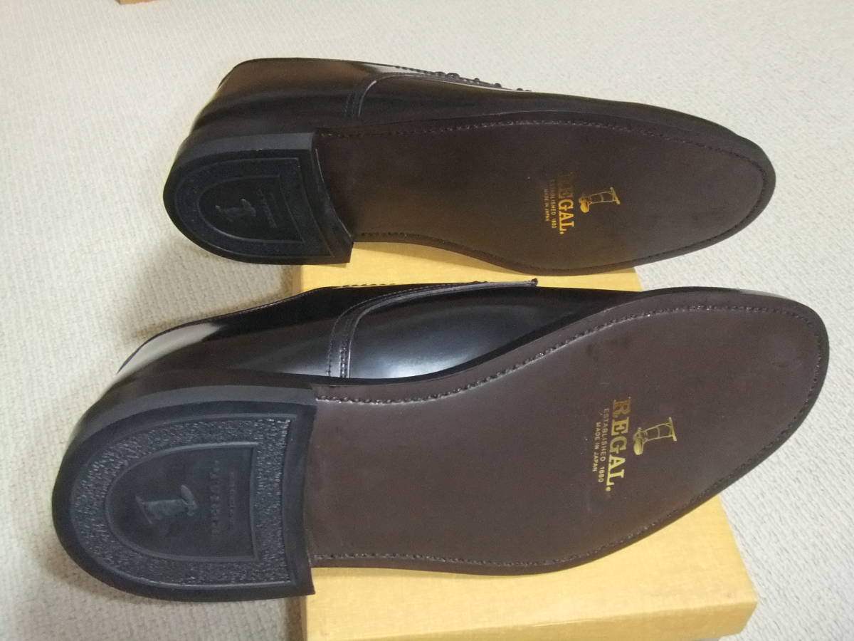 リーガル REGAL 紳士靴 ビジネスシューズ 2504 NA 本革 プレーントウ ブラック　未使用品_画像5
