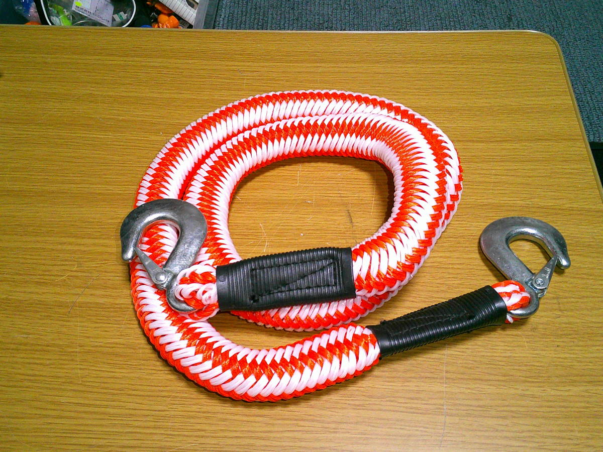 ★★ELASTIC TOW ROPE 牽引ロープ 長さ2.5m 送料無料 _画像2