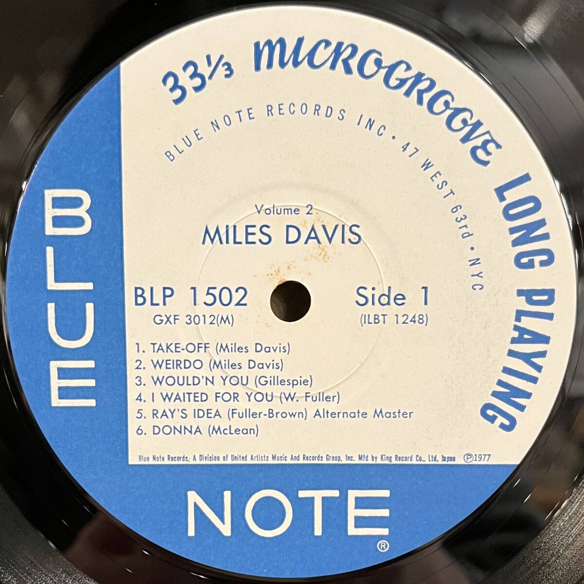 ■Blue Note!帯付/完全限定盤LP■マイルス・デイヴィス Miles Davis / Volume 2 (GXF-3012(M)/BLP 1502)■美盤/JKTシミ有_画像2